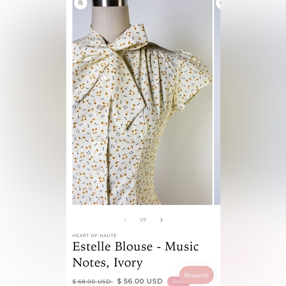 Heart of Haute Estelle blouse M medium fits like small